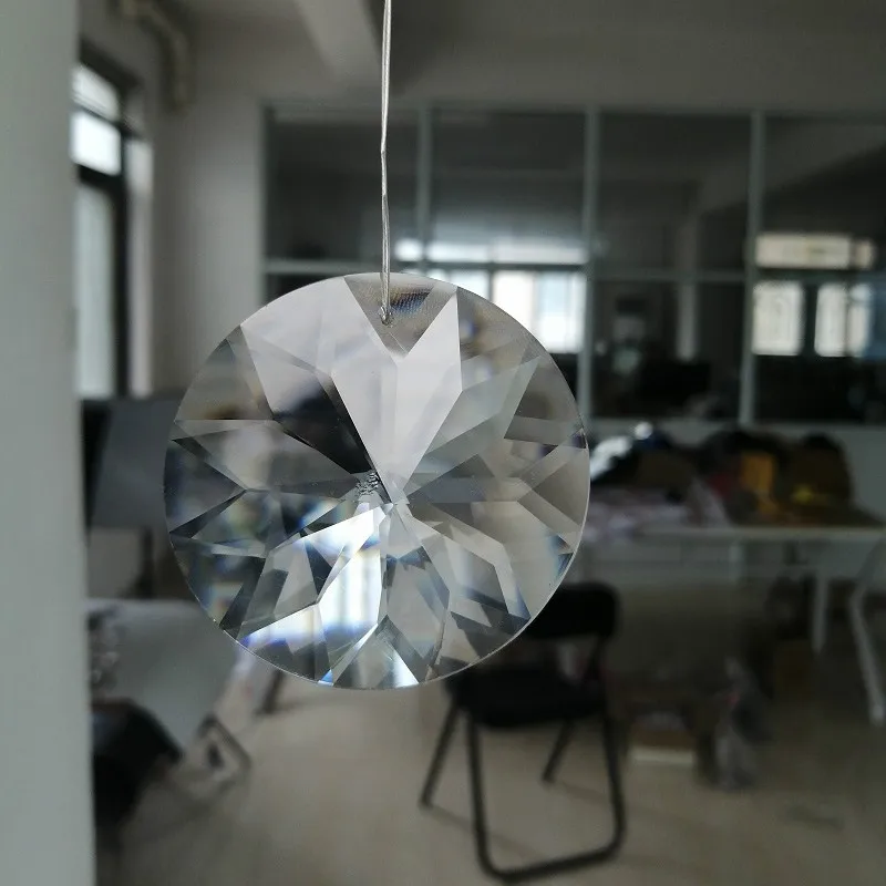 1PC 60MM Round Crystals Pendants Prisms Glass Clear Chandelier Crystal Hanging Ornament Suncatcher DIY Crafts Home Decoration | Лампы и