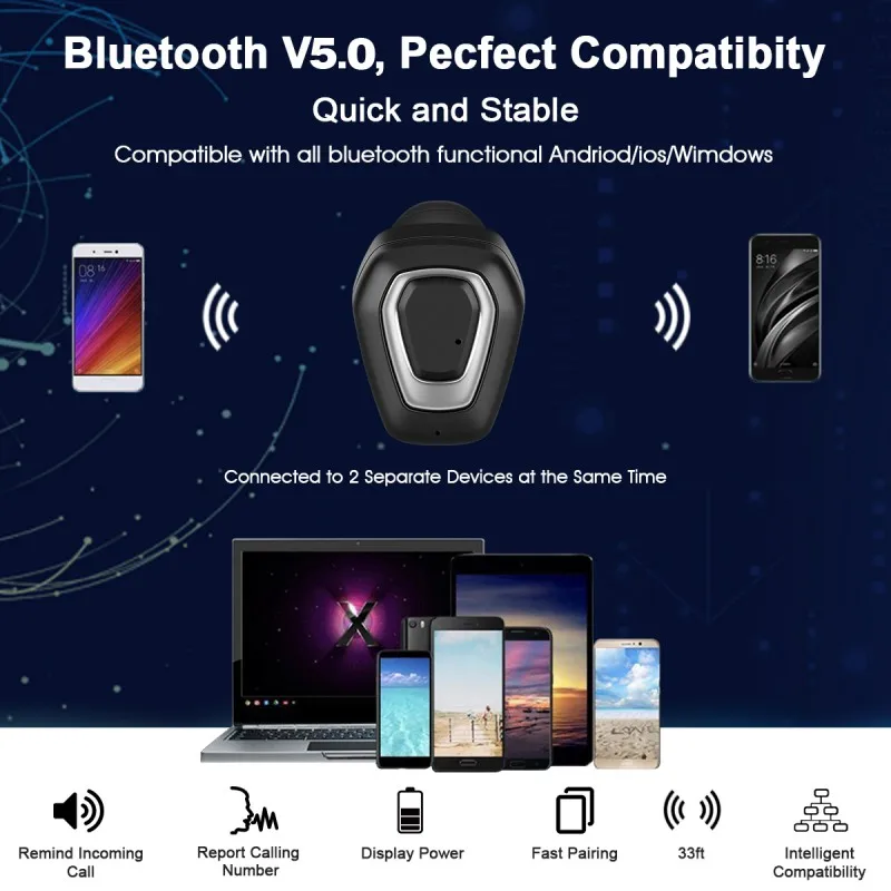 A7 TWS беспроводные Bluetooth наушники бинауральные стерео наушники с зарядным устройством для ноутбука/ПК/планшета для iphone Android