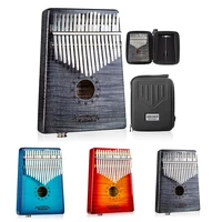 17 key wooden thumb piano kalimba with eq tiger pattern maple music instrument toy gift wood keyboard musical instrument