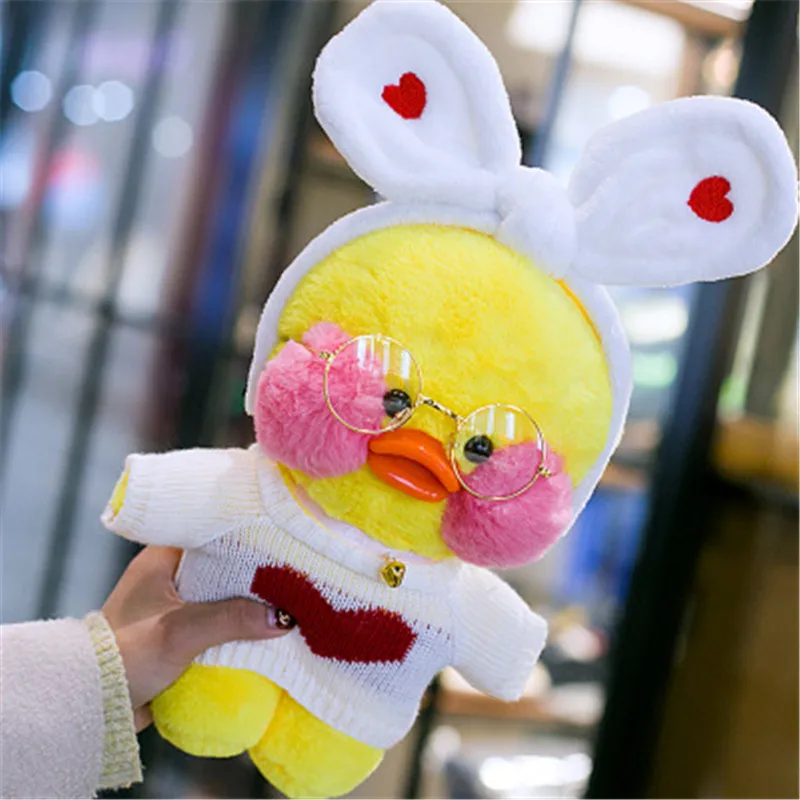 30 см Lalafanfan утка мягкая игрушка в виде животного Kawaii кафе Mimi желтым утенком Милые