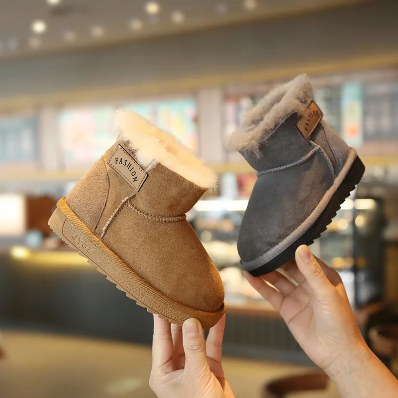 Детские кожаные ботинки модные и удобные теплые для мальчиков девочек детские