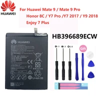 100 original 4000mah hb396689ecw battery for huawei y9 2018 honor 8c bkk tl00 fla lx1 lx2 lx3 l22 play 8c phone batteries