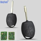 Пульт дистанционного управления OkeyTech с 3 кнопками, 433 МГц, 4D60 чип для Ford Mondeo Focus Transit, Полный автомобильный пульт дистанционного управления