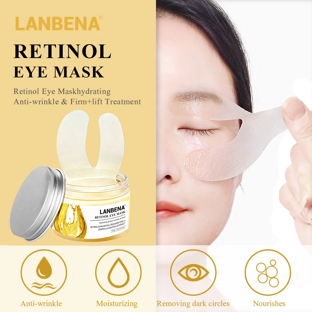 50pcs/box LANBENA Retino acid eye mask soothing and tightening reducing black circles moisturizing anti aging patch LB001 | Красота и