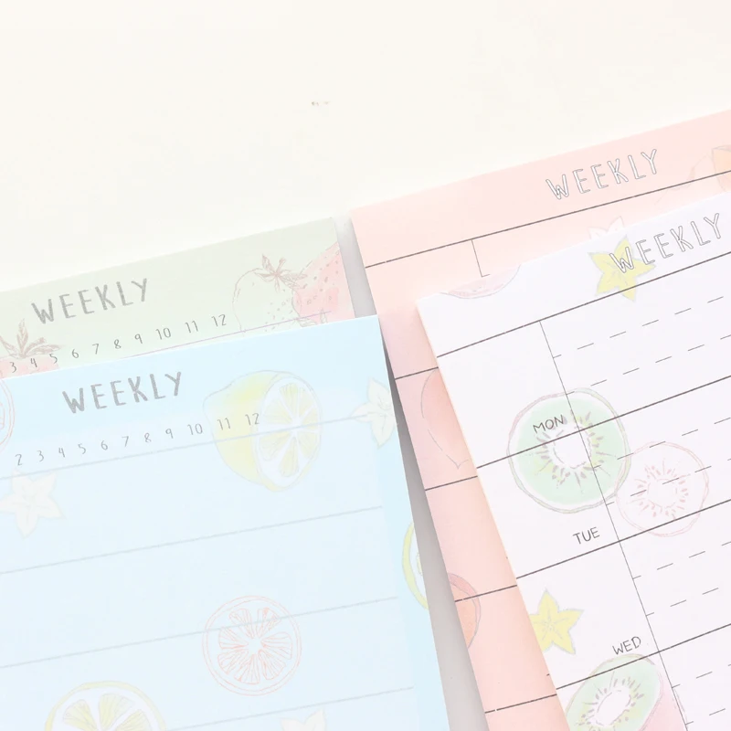 Domikee клейкий еженедельный органайзер для заметок с принтом конфет и фруктов