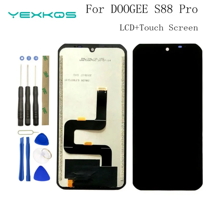 6.3 inch DOOGEE S88 Pro LCD Display Digitzer Assembly +Touch Screen For DOOGEE S88 PLUS Cell Phone Repair Panel Glass LCD +tools