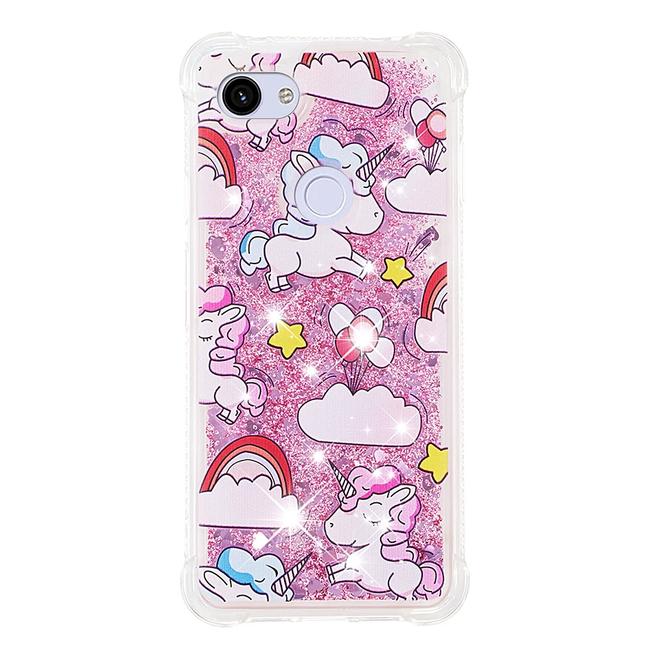 Pink Pony Блестящий Жидкий чехол с сияющими блестками для Google Pixel 3A XL 3 XL чехол «зыбучие пески» для LG Stylo 5 K40 K12 Plus Aristo 2 Plus B31 - Цвет: Pink Pony