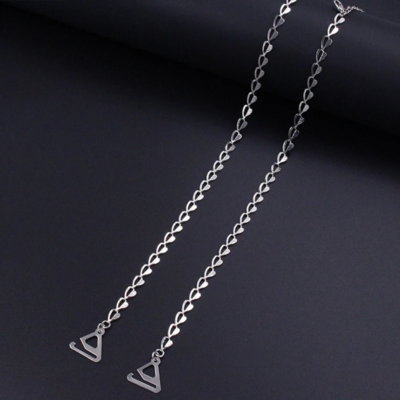 2021 Fashion Shoulder Straps Crystal Underwear Metal Bra Non-Slip Sexy Invisible Cool Women Strap For Decor | Женская одежда