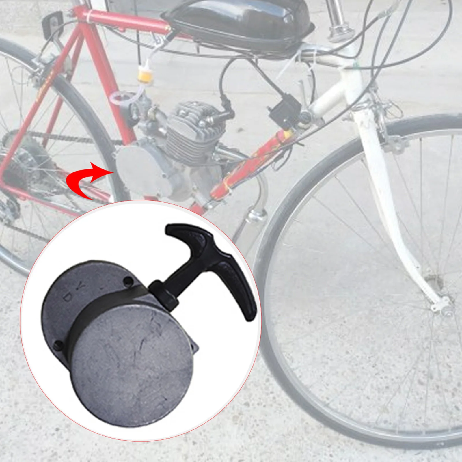 

Free Shipping Mini Alloy Pull Starter Part Recoil Start For ATV 49CC Pocket Bike Minimoto Quad Silver Universal DIY Accssory