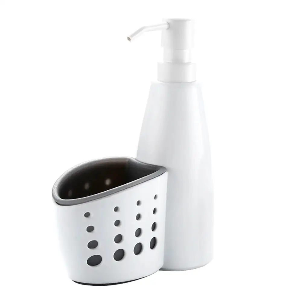 

2 in 1 Dispenser Multifunction Liquid Home Detergent Storage Box Sponge Drain Rack Container Soap Dish bathroom accessories