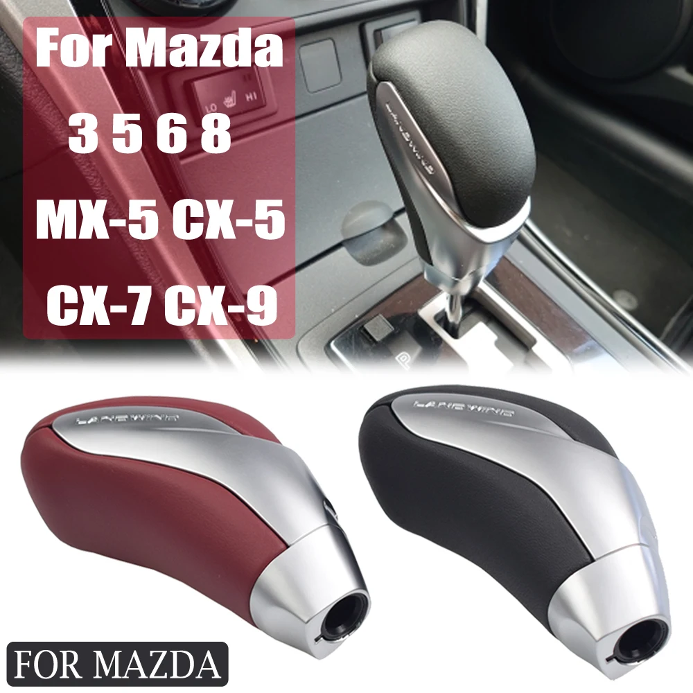 

Car Gear Shift Knob Leather Gear Shift Head for Mazda 3 2006 2007 2008 2010 2011 2012 year Lever Shifter Stick Car Accessories
