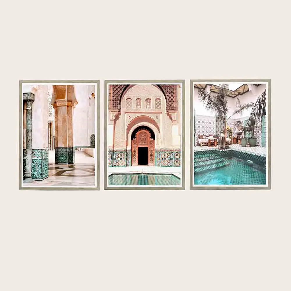 

Boho Landscape Wall Art Islamic Muslim Print Marrakech Poster Canvas Print Painting Wall Picture Living Room Moroccan Decor