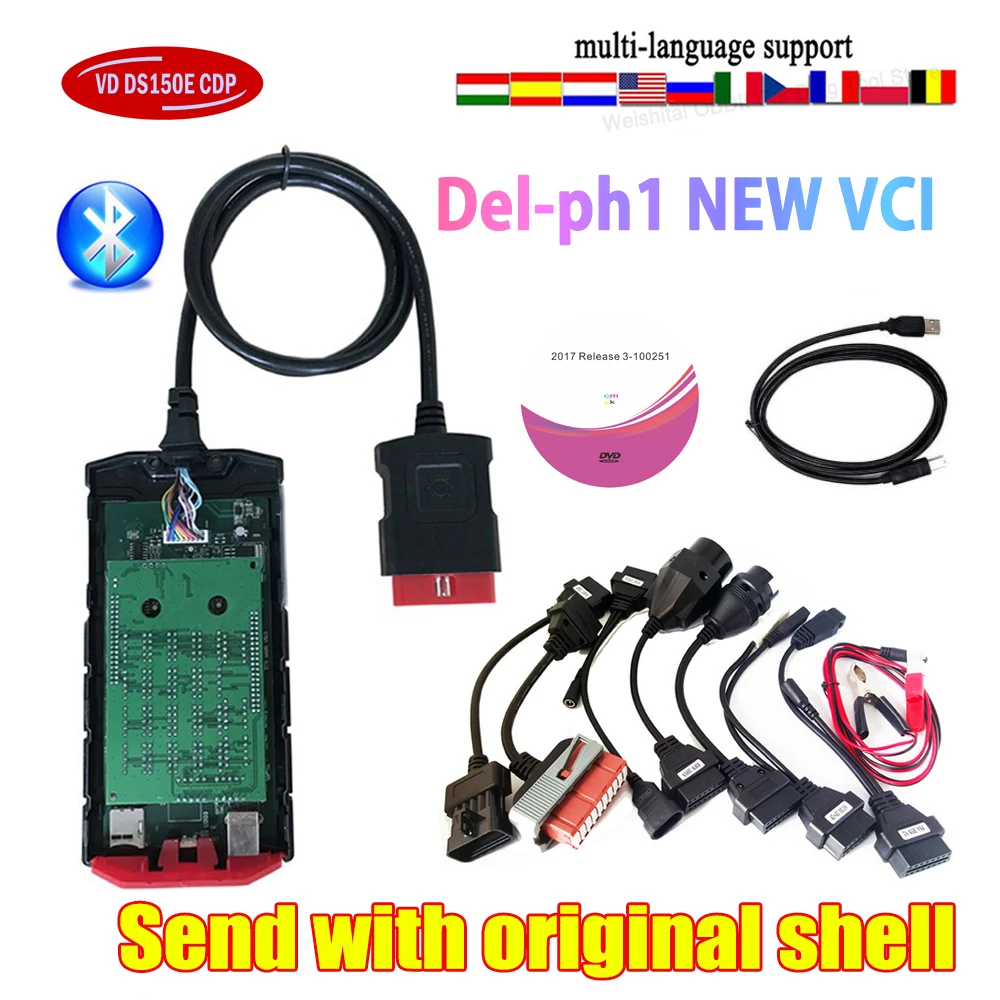 Новинка 2017.R3 с генератором ключей на Cd для Vd Ds150e Cdp Bluetooth автомобильные грузовики