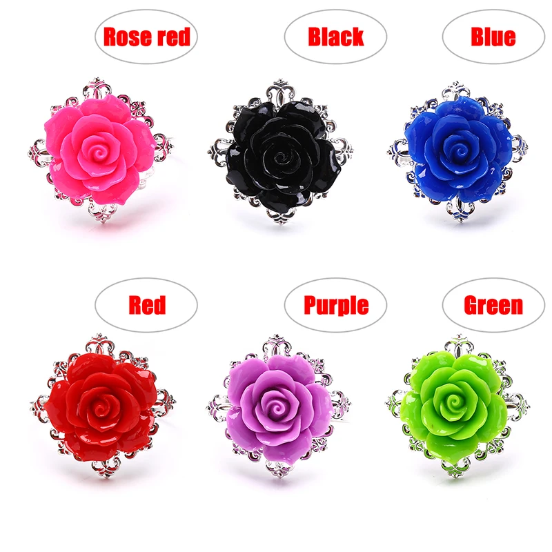 

10pcs Napkin Ring Wedding Celebration Birthday Parties Roses Decor Crafts
