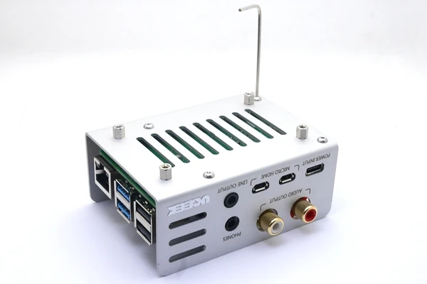 Aoide UGEEK DAC II Hifi звуковая карта+ алюминиевый корпус комплект | для Raspberry Pi 4B | ES9018K2M | 384 кГц/32-бит | с высоким уровнем Resolutio | поддержка DSD
