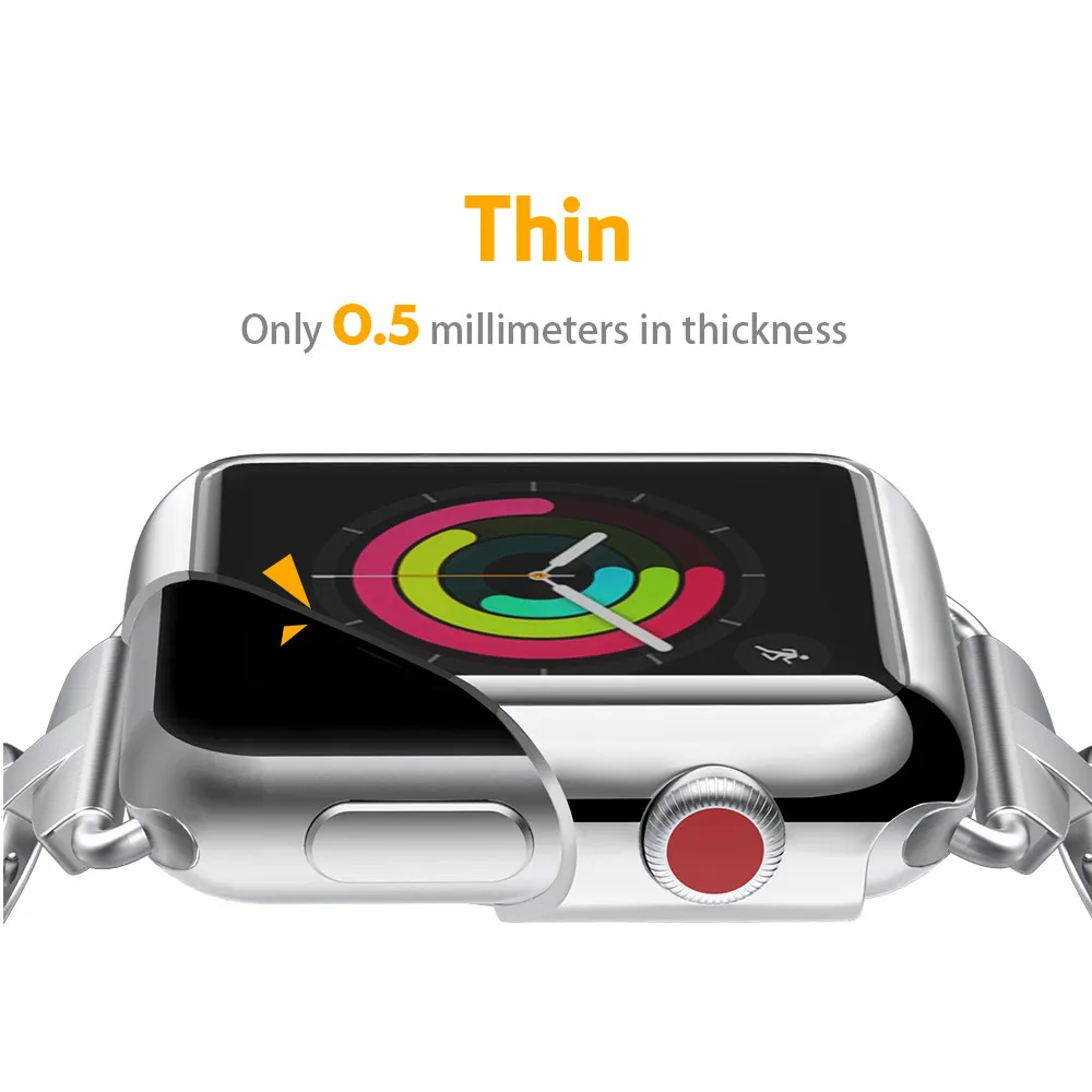Защитный чехол для Apple Watch 38 мм 42 защитный ПК с защитой экрана универсальная