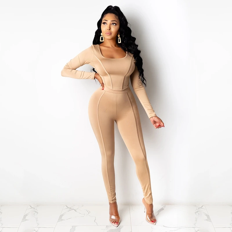 Осенний Женский комплект из двух предметов подходящие комплекты укороченный топ