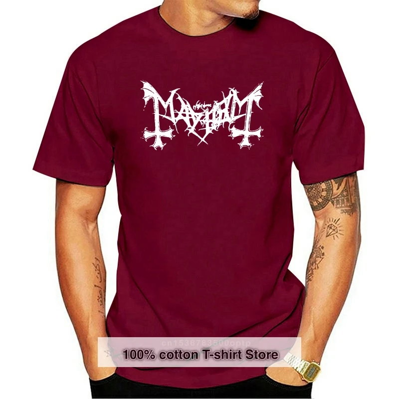 

Mayhem Distressed Logo T-Shirt-New and Official(1)