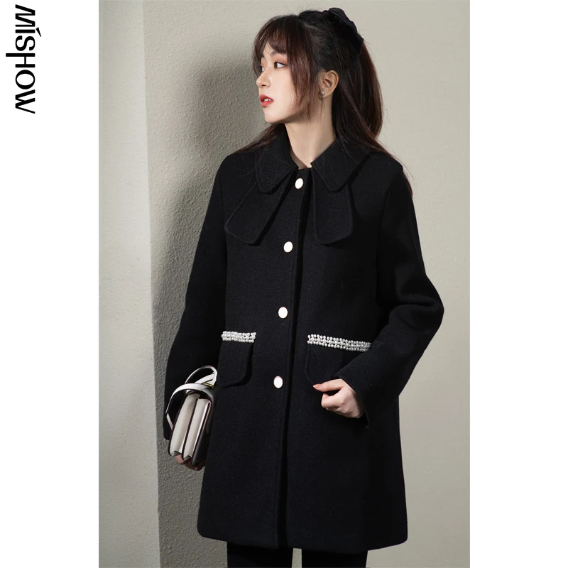 : Для 2020 Зимняя шерстяная одежда пальто модные женские однотонные туфли на