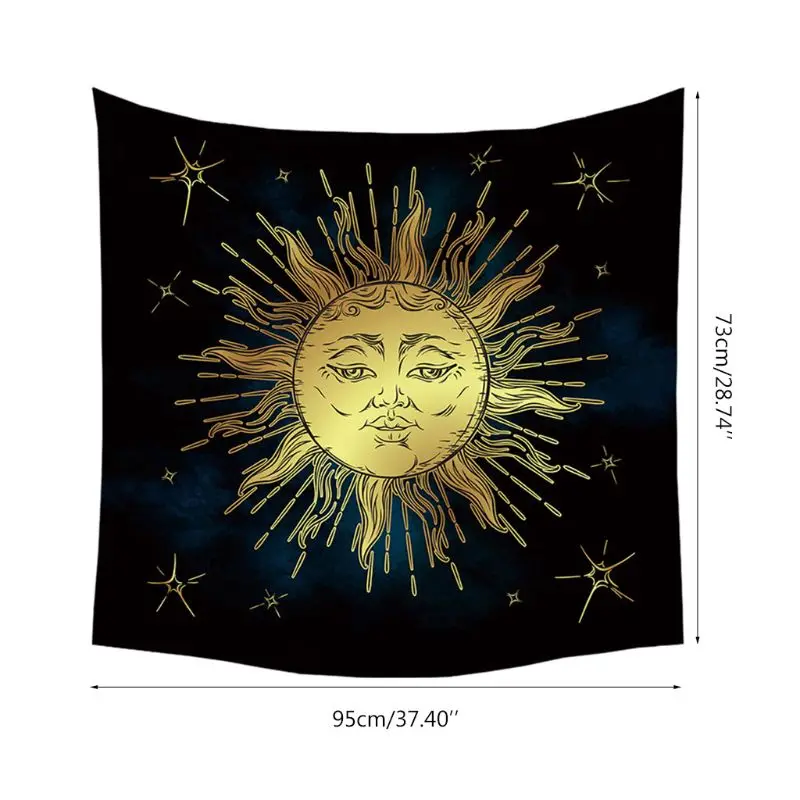 

Sun and Moon Psychedelic Wall Tarots Tapestry Divination Altar Tarots Tablecloth