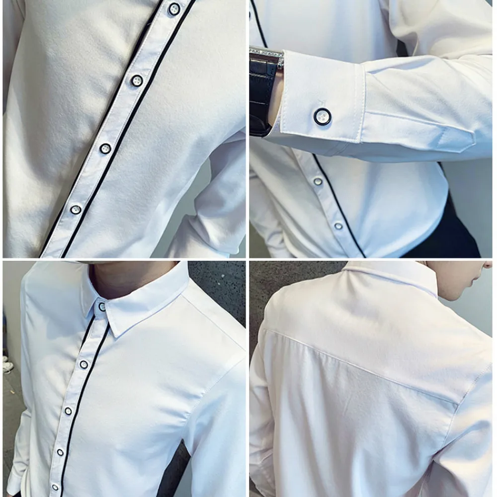 

Trend Solid 2021 Color Business Men's Shirt Long Sleeve Casual Shirt Streetwear Social Dress Shirts Men Clothing Chemise Homme