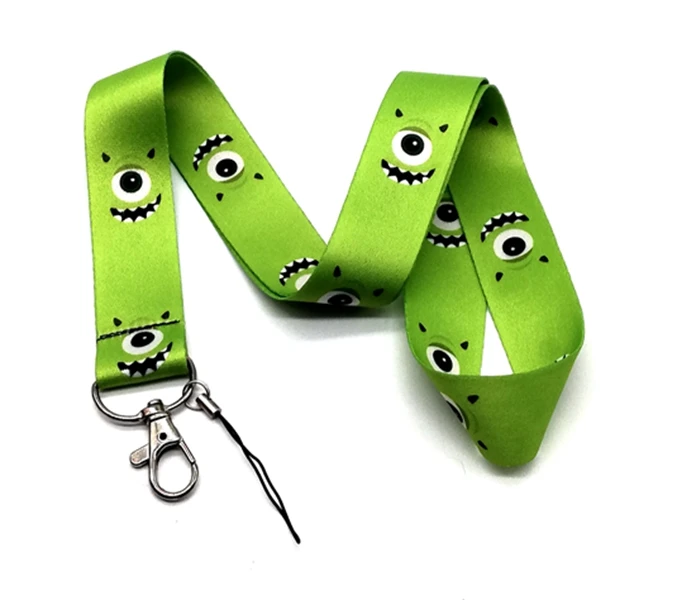 Лот Новый 10 шт мультфильм зеленый глаз шеи шнурок для сотового телефона PDA Ключ ID