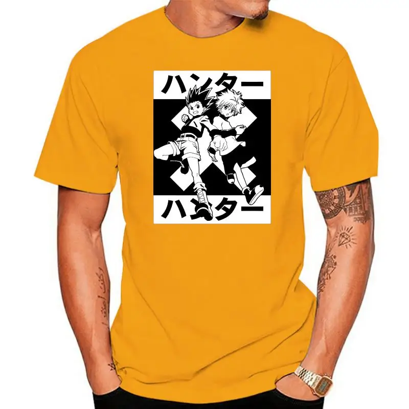 

Подлинная Черная футболка Legit Hunter X Hunter Аниме Gon Cross Killua Ts4Hgd графическая футболка