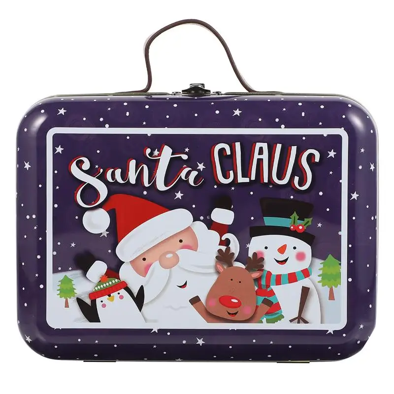 

1Pc Tinplate Candy Box Christmas Chocolate Cookie Storage Box Desktop Decor
