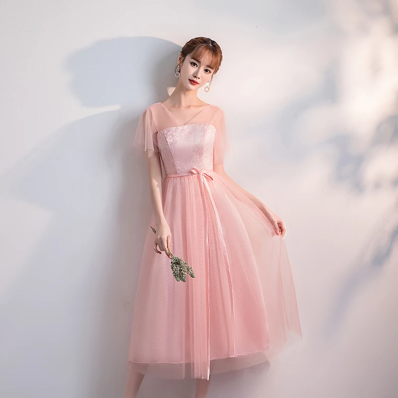 Свадебное платье для выпускного вечера элегантные розовые платья подружек