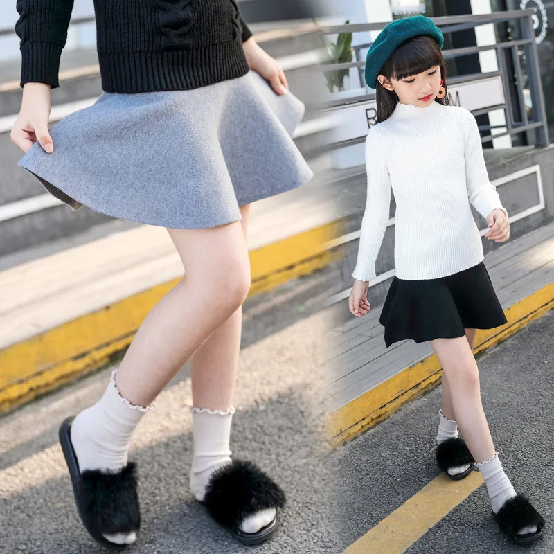 Высококачественная юбка для девочек вязаная Милая От 4 до 15 лет-пачка сезон