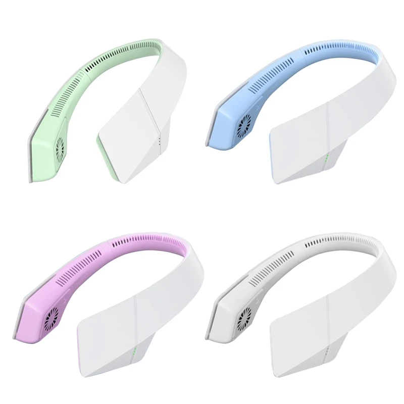 

Neck Fan,USB Rechargeable Fan Mute Sports Fans Leafless Hanging Neck Fans Air Cooler Wearable Neckband Fans