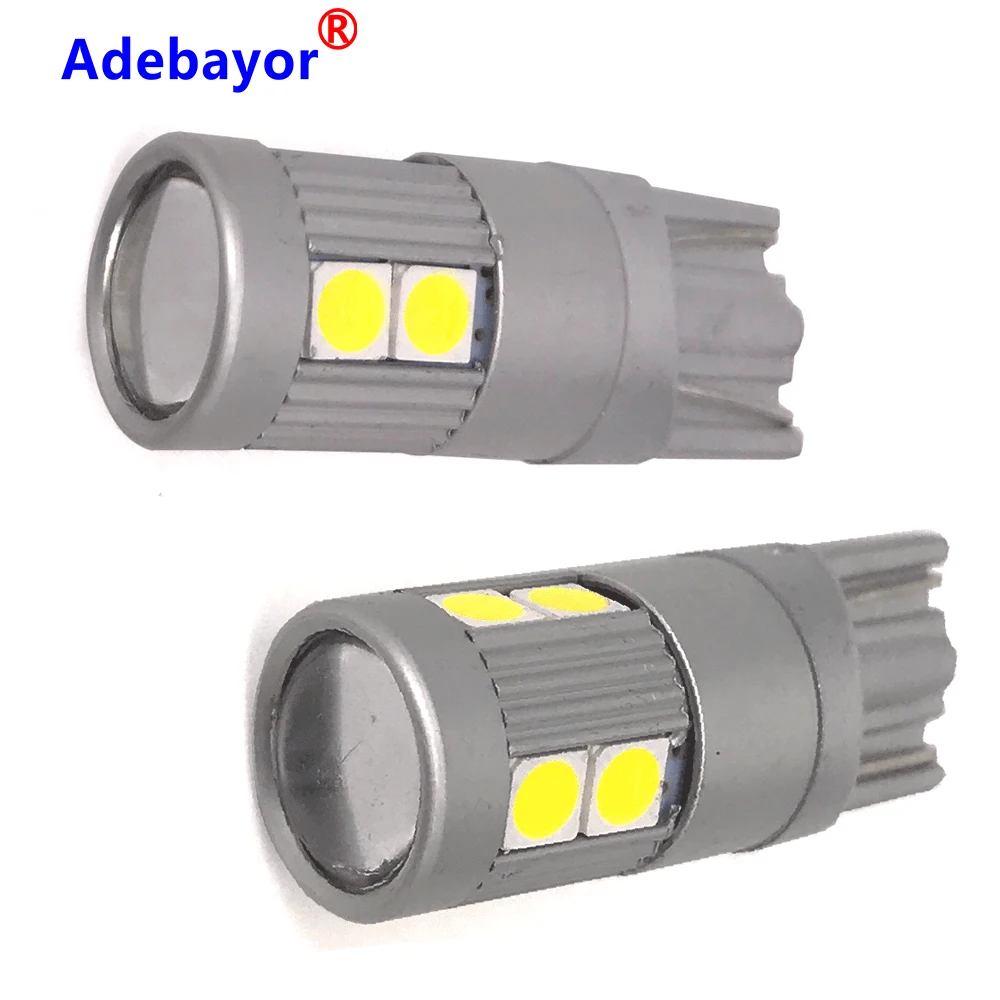 Супер яркий светодиодный автомобильный фонарь Adebayor1x t10 w5w 9 smd 3030 EMC для чтения