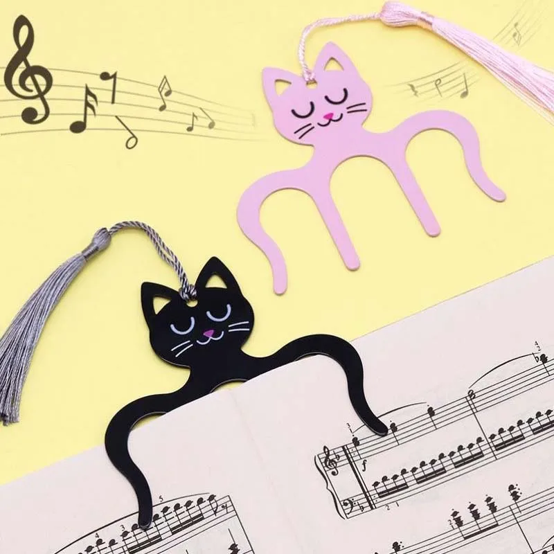 

Creative M-shaped Panda Rabbit Cat Metal Bookmark for Books Cartoon Animals Book Mark Office School Supplies Kawaii Stationery