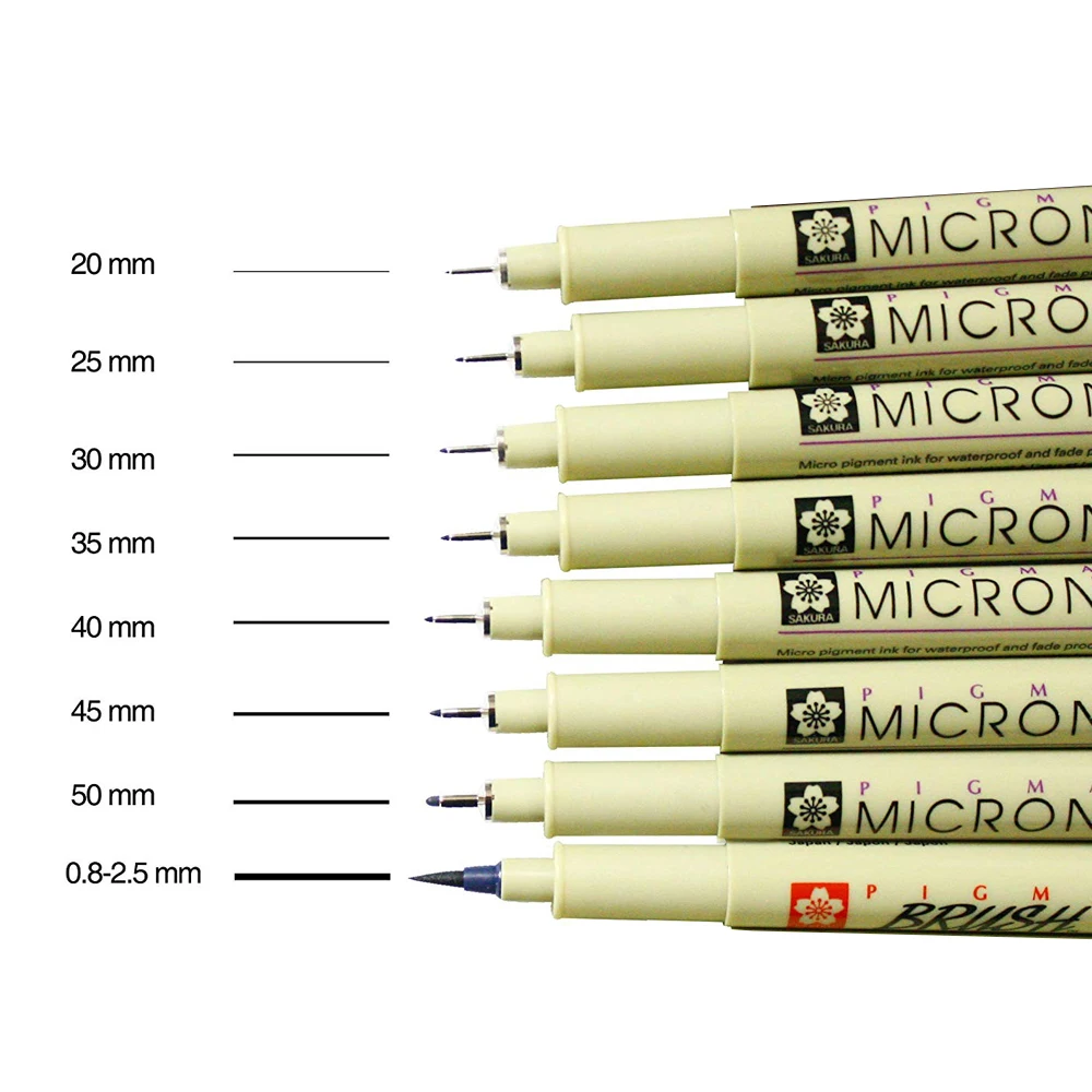 Ручка для рисования Sakura Pigma Micron Neelde ручка 005 01 02 03 04 05 08 1 0|Маркеры рисования| |