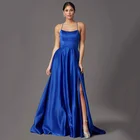 Синие вечерние платья а-силуэта, Длинное Элегантное платье для выпускного вечера, Простые Вечерние платья, Пятнистое официальное платье, элегантные платья