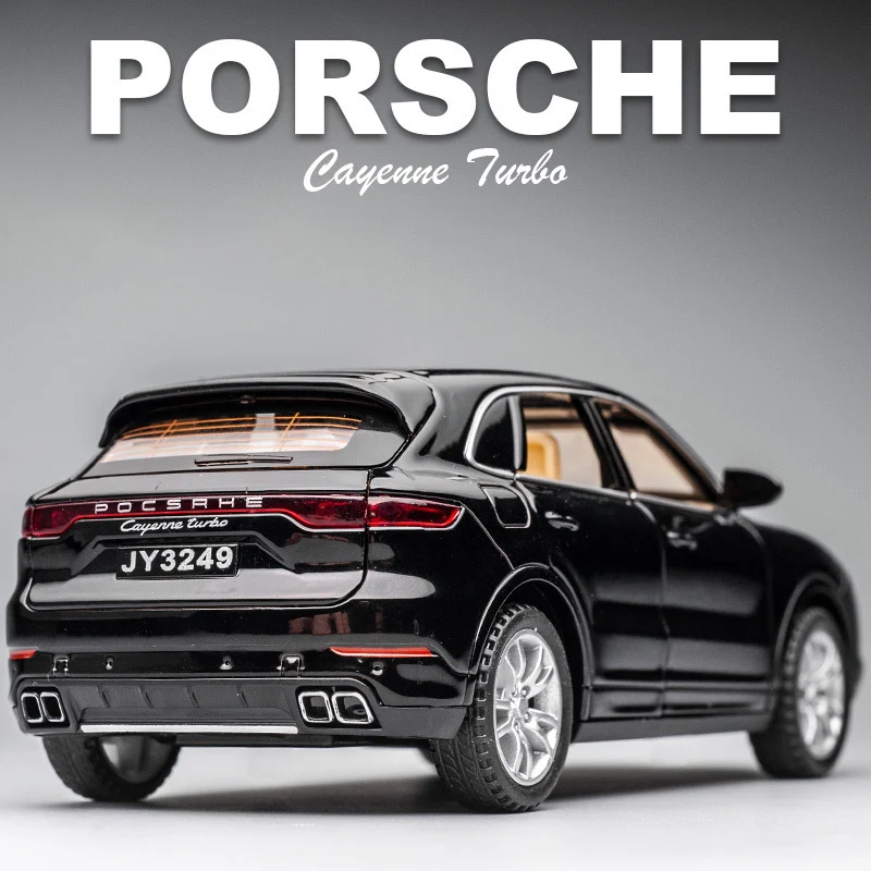 

1:32 Porsches Cayenne Turbo модель автомобиля, литой игрушечный автомобиль из сплава, модель автомобиля со звуком и светильник, детская игрушка, коллекц...