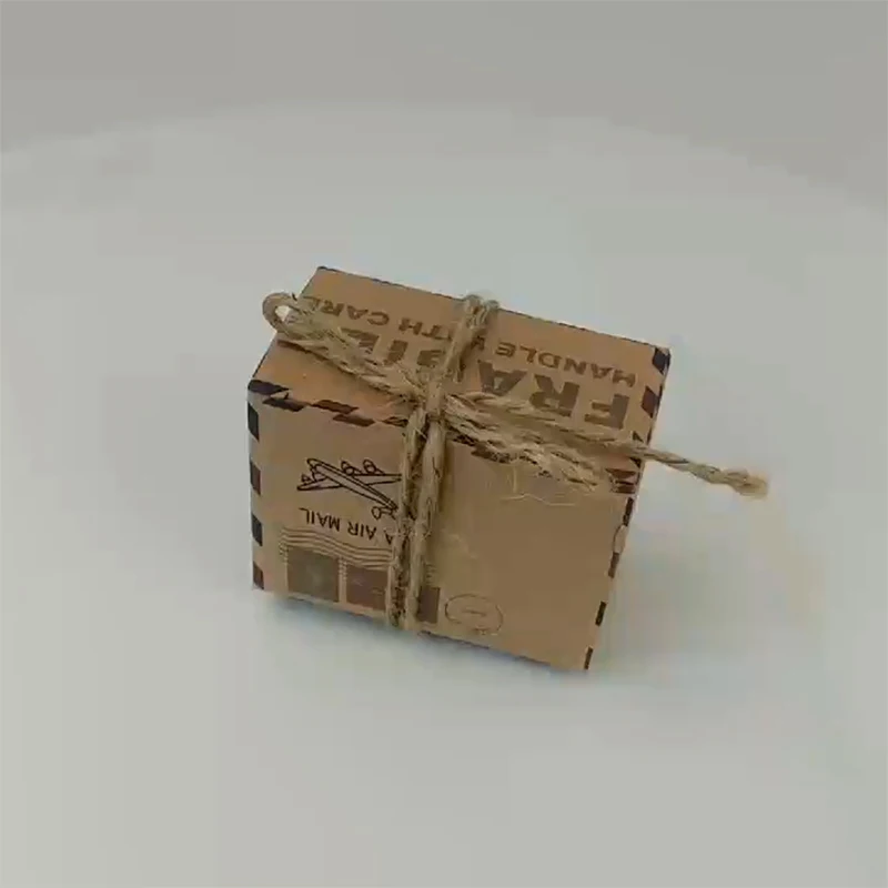 10 шт./лот винтажная крафт-почта бумажные коробки для конфет Подарочная сумка