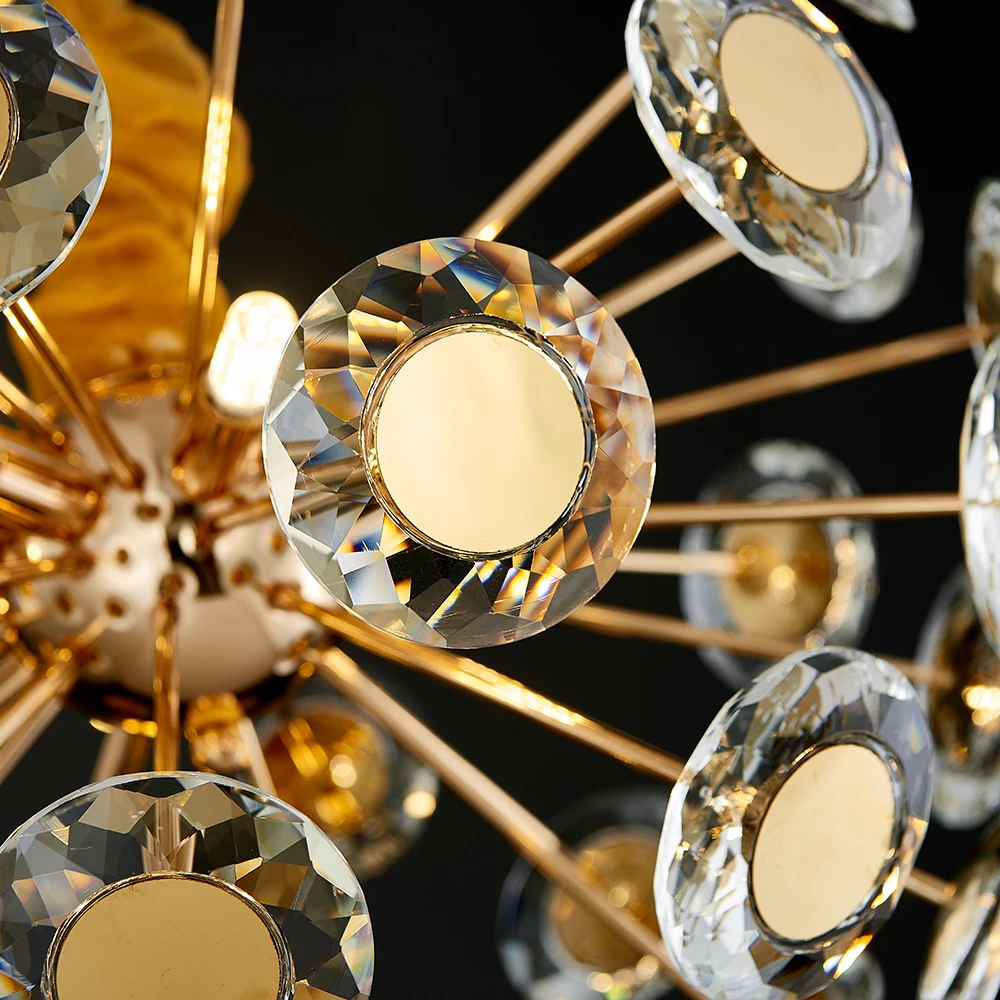 

Modern Gold Crystal Chandelier Lighting For Living Room Dining Room LED Luxury Kitchen Island Bar Hanging Lamps Light Fixtures