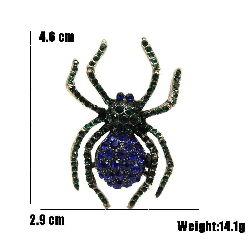 Стразы паук модная брошь для мужчин и женщин броши костюмов булавки ювелирные