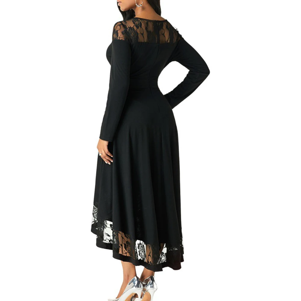 Женское кружевное бальное платье повседневное элегантное облегающее длинное