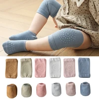 0 3y baby knee pads socks set solid color anti slip socks kneecap kids crawling safety floor socks knee protector for girls boys