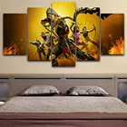 5 шт., настенные картины на холсте Mortal Kombat 11 Scorpion