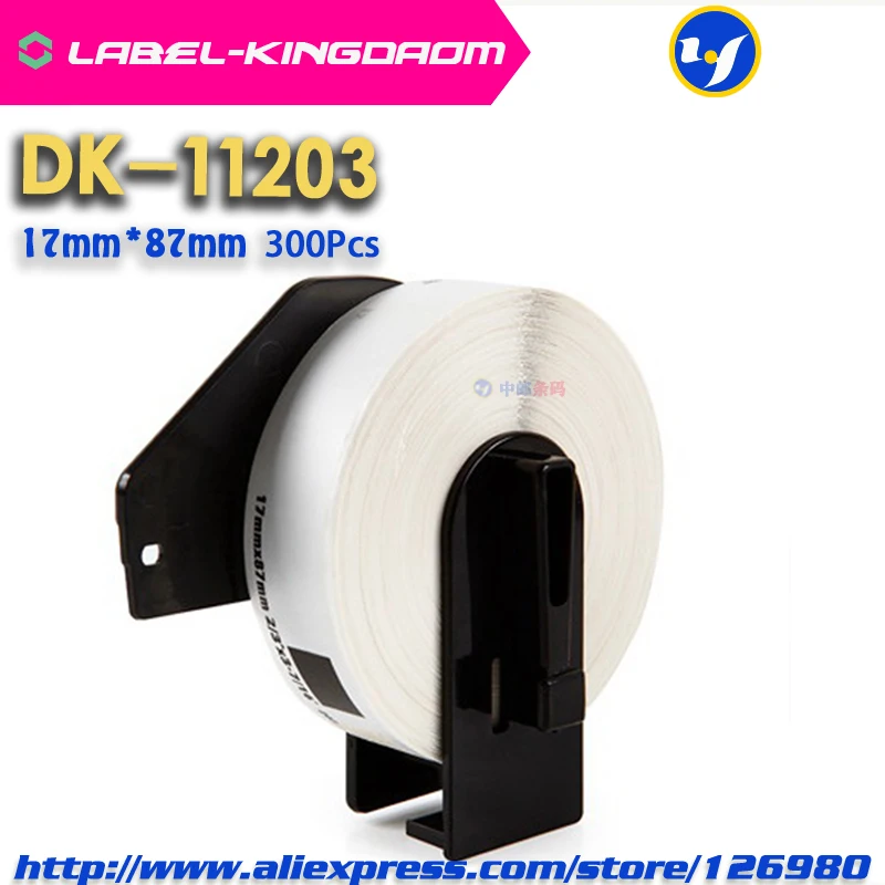 2 рулона совместимый DK-11203 этикетки 17 мм * 87 для принтера Brother все поставляются с