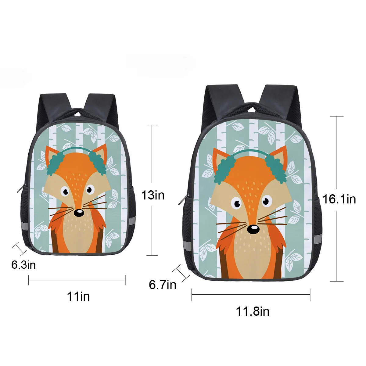 Cartoon Fox White Birch Laptop Backpacks Outdoor Backpack Casual Daypacks School Shoulder Bags Work Diaper Bag | Багаж и сумки