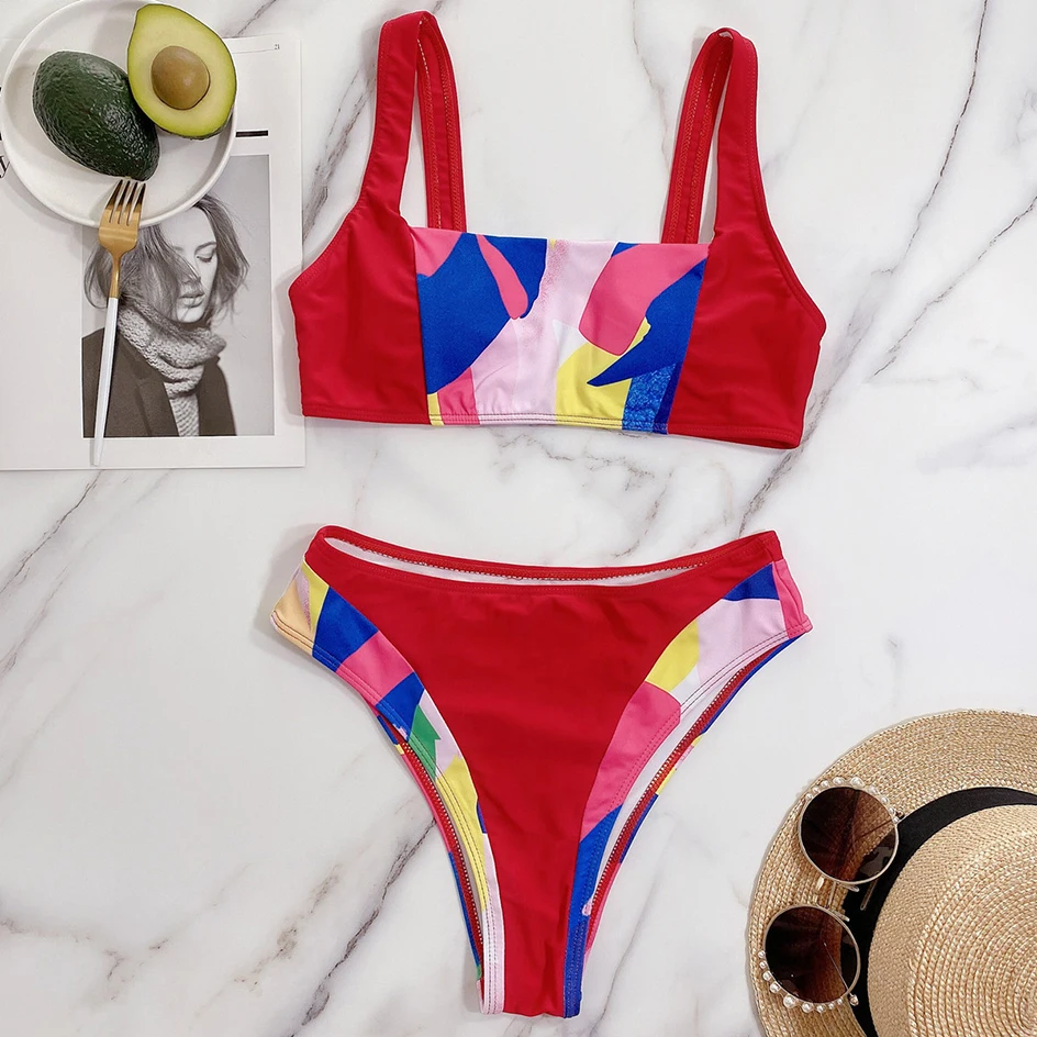 

High Waist Bikini 2021 Sexy Swimsuit Women Swimwear Swim Bikinis Set Female summer Beach Wear Swimming for Bathing Suit biquini