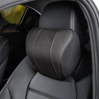 pu leather car seat neck pillow protection auto headrest support rest travelling car headrest neck for bmw m accesories