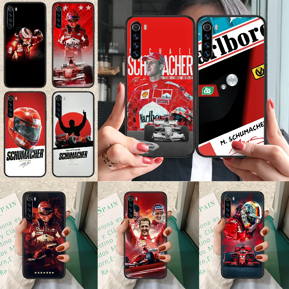 

Michael Schumacher F1 Racing car Phone case For Xiaomi Redmi Note 7 8 8T 9 9S 4X 7 7A 9A K30 Pro Ultra black bumper trend