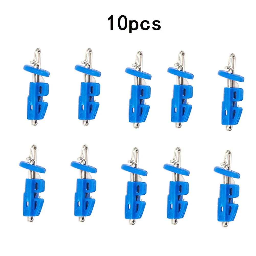

10pcs Bait Clip Rig Fishing Hook Clip Adjustable Easily Release Remove For Common Knot Fishing Tools