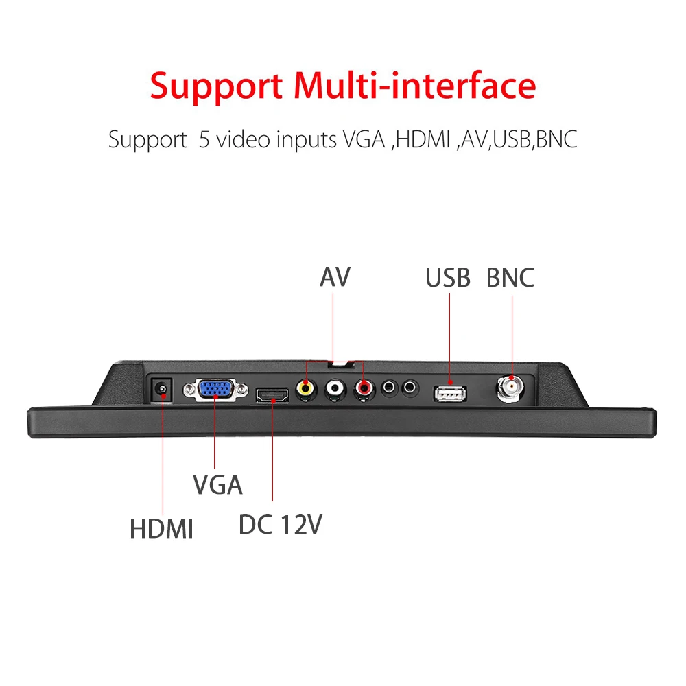 Eyoyo 1" 1920x1080 HDMI ips монитор VGA BNC AV USB ЖК-мониторы видео аудио DVD CCTV монитор безопасности светодиодный дисплей
