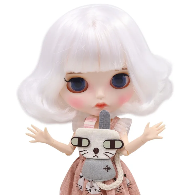 Кукла Blyth ледяная DBS № BL136 белый боб волосы резные губы матовая на заказ лицо